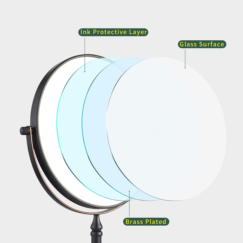Nicesail Tabletop Makeup Mirror Magnifying Vanity Mirror 10X Rubbed Bronze