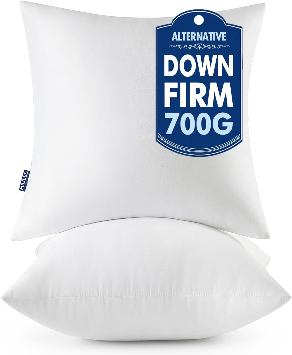 MIULEE 22x22 Throw Pillows Inserts 2 Pack, Decorative Pillows for Couch Bed
