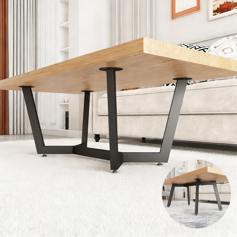 KaKaBB Metal Coffee Table Legs 18 Inch, Dual Use Furniture Legs for TV Stands...