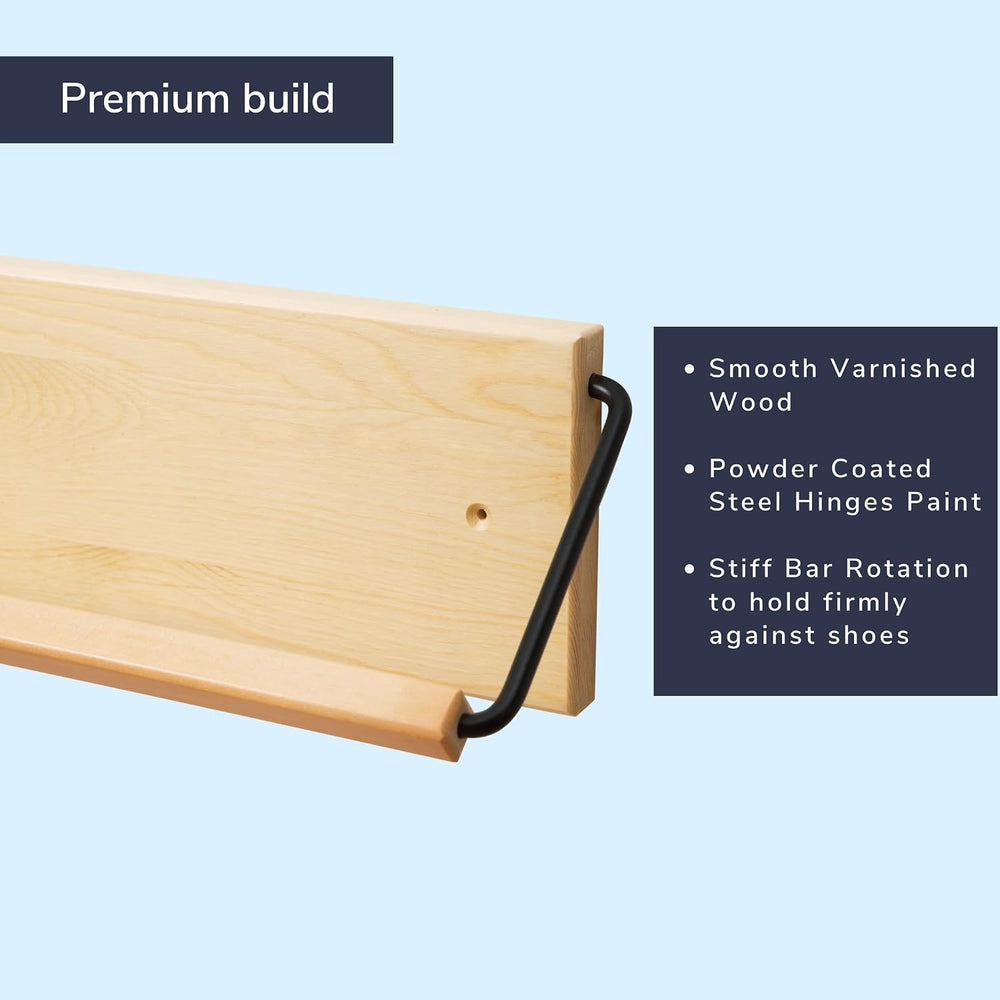 Wall Mounted Shoe Rack - A Wooden, Modern, Slim, and Small Shoe Storage Solut...