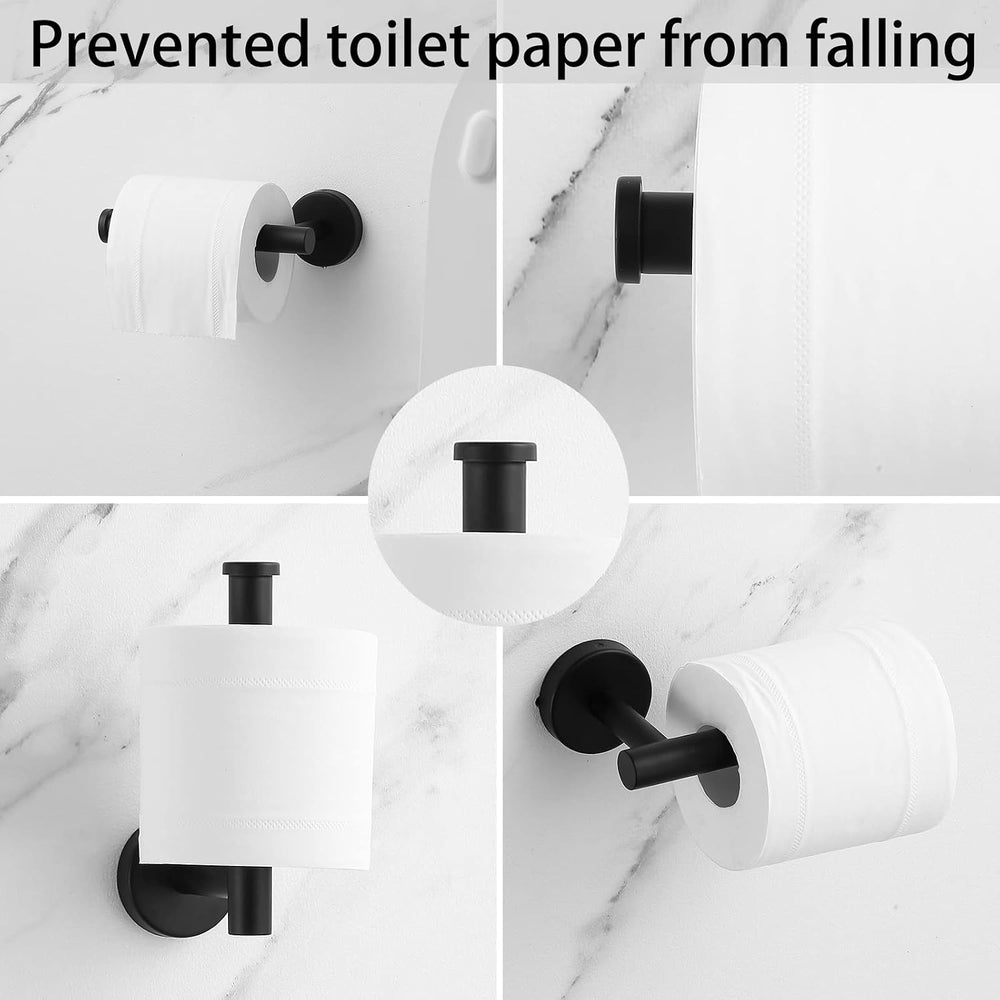 Bathroom Hardware Set Black 10 Pieces, Towel Bar Set Matte Black Stainless St...