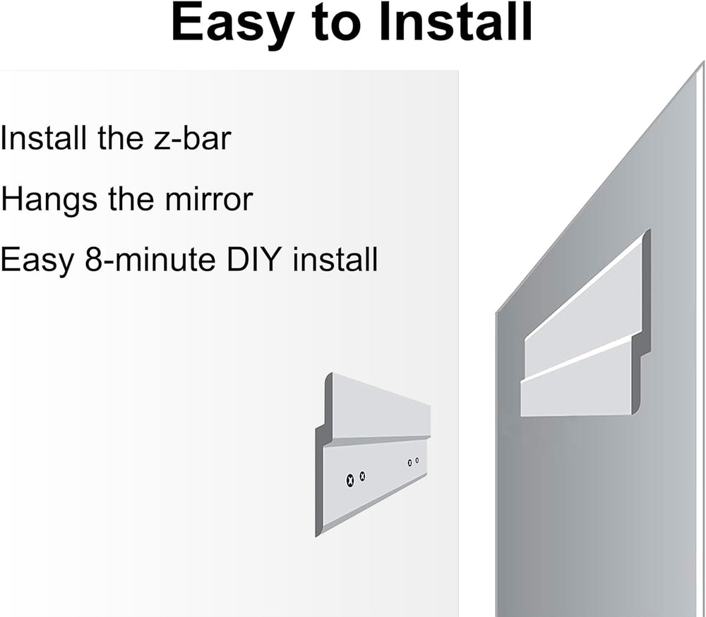 Bathroom Mirror for Over Sink 24x16 Inch Frameless Wall Mirror Rectangle