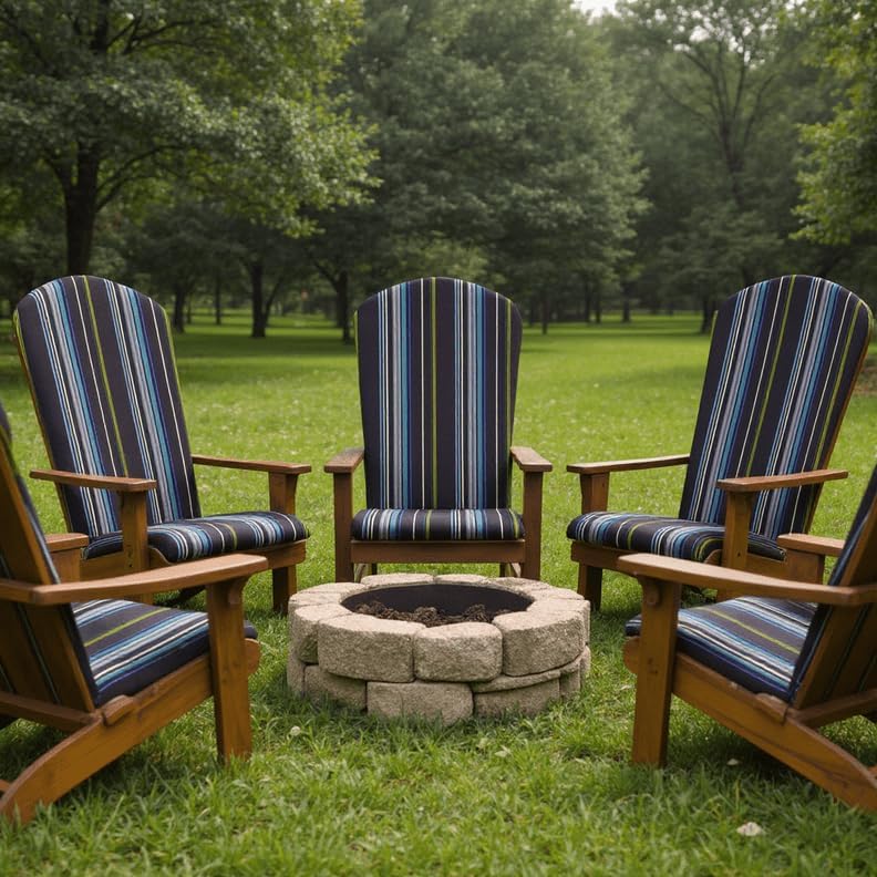 RSH Décor Set of 2 Sunbrella Foam Adirondack Chair Cushions | 48” x 20” x 2” ...