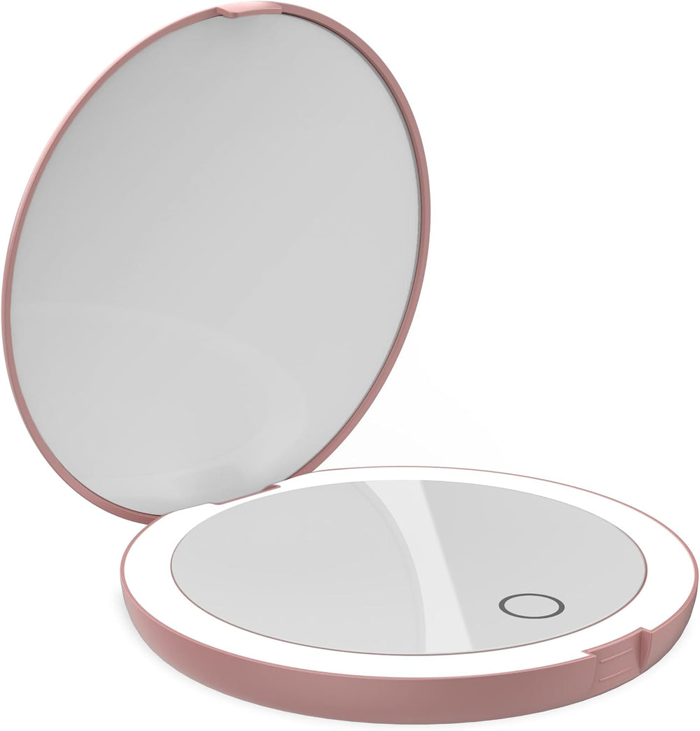 LUNA London Compact Travel Mirror | Travel Makeup Mirror with Light | LED Lig...