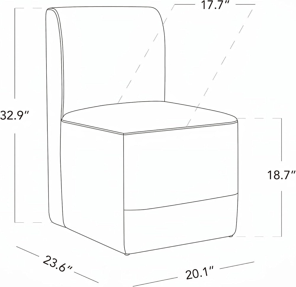 CHITA Dining Chairs with Casters Set of 2, Fully Assembled, Linen