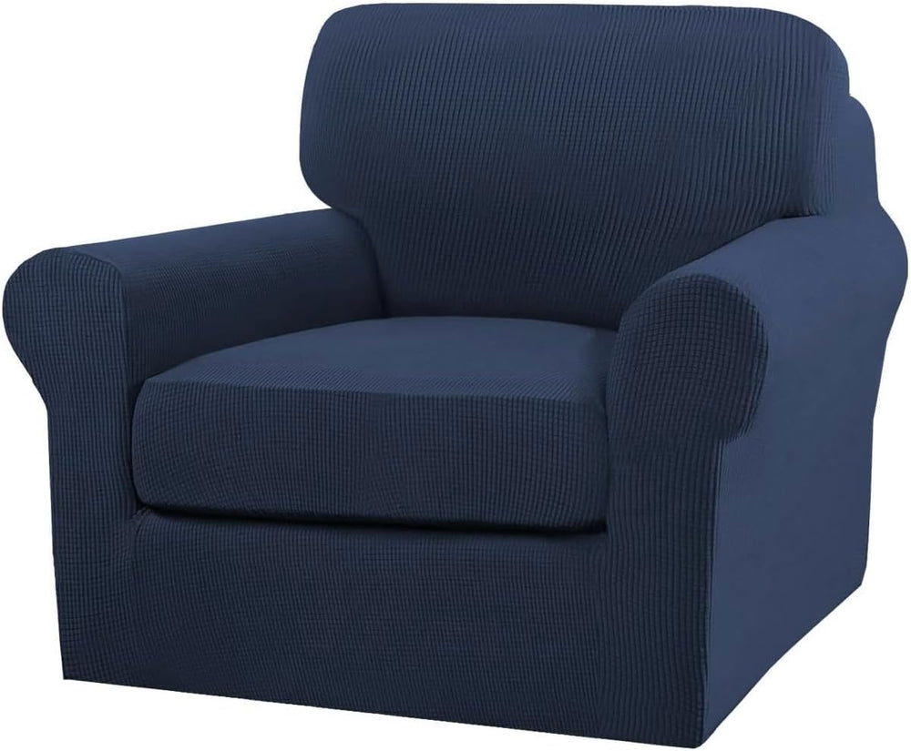 Turquoize 2 Piece Chair Covers Chair Slipcovers for Living Room Armchair Couc...
