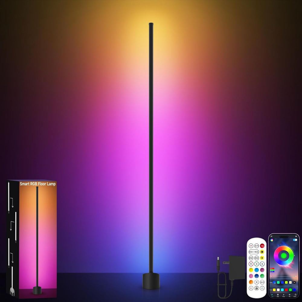 Tyute Standing Floor Lamp, RGB LED Lamp with Music Sync, Smart App and Remote...