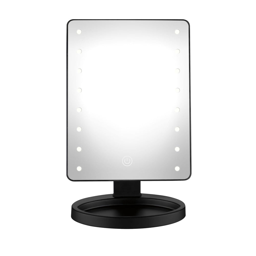 Conair Lighted Makeup Mirror, LED Vanity Mirror with Storage Base, Battery Op...