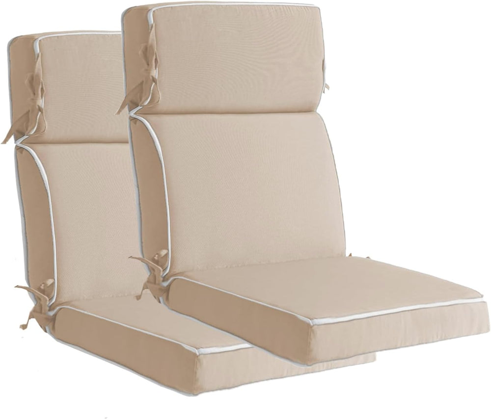Outdoor Patio Chair Cushions Set of 2, Water Resistant Adirondack Chair Cushi...