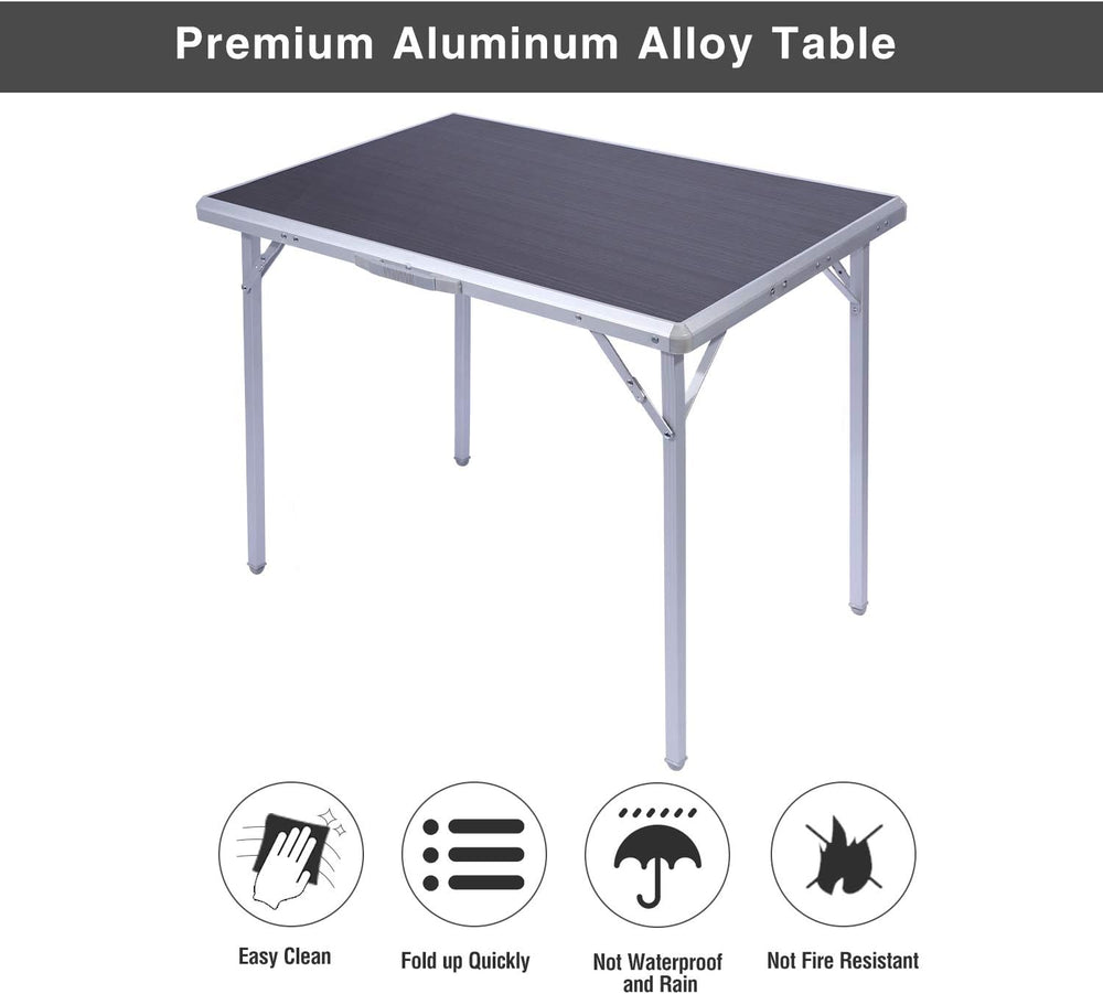 REDCAMP Aluminum Folding Table for Camping, Lightweight Portable Picnic Table...