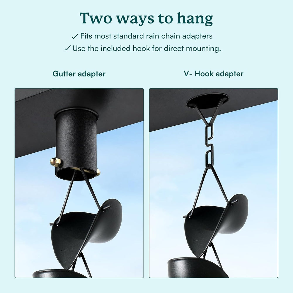Rain Chain for Gutters, 8.5 ft Aluminum Rain Chains for Outside