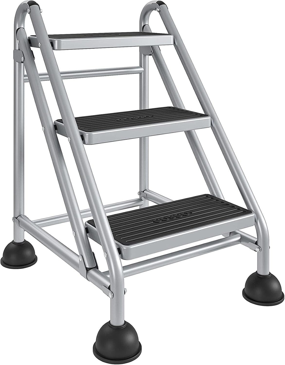 Cosco 3-Step Rolling Step Ladder, Grey