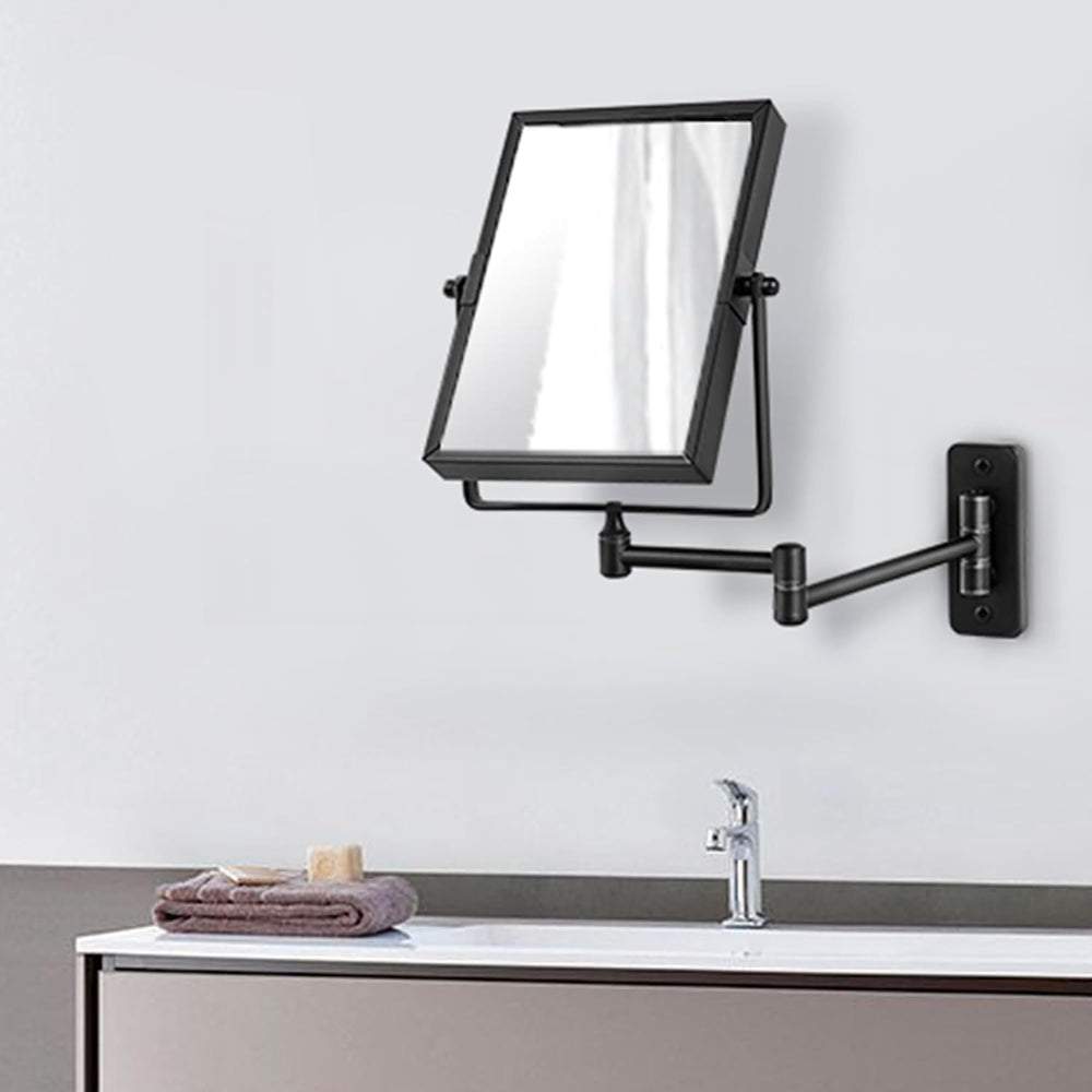 QiMH 3X Magnified Wall Mounted Mirror, Rectangular 8x6 Inch with Extendable A...