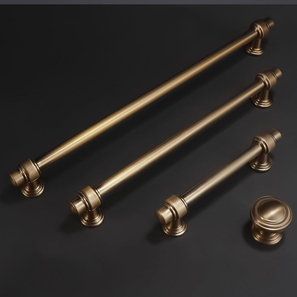 30 Pack 3-3/4 Inch(96mm) Champagne Bronze Kitchen Cabinet Handles Cabinet Pul...