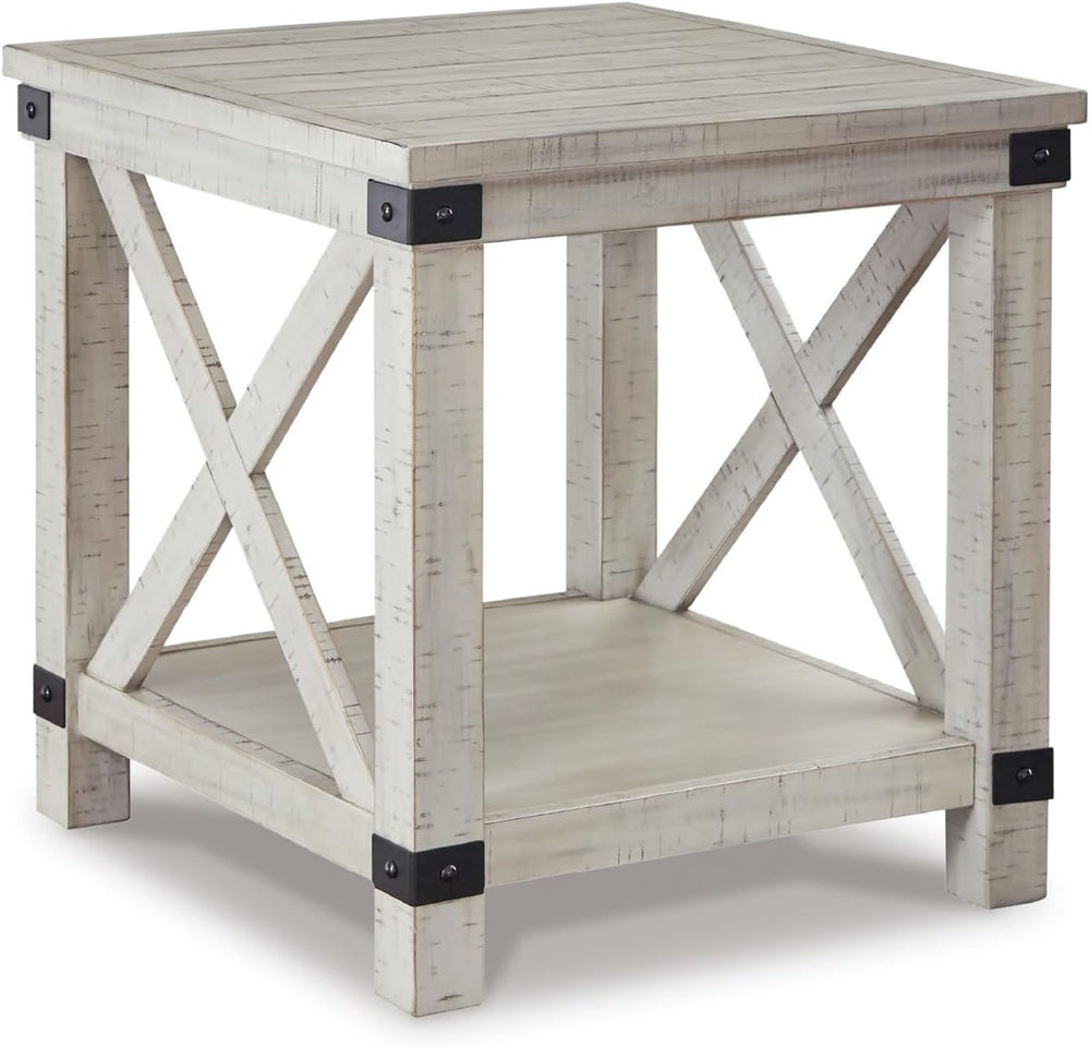 Signature Design by Ashley Carynhurst End Side Table, Farmhouse Whitewash