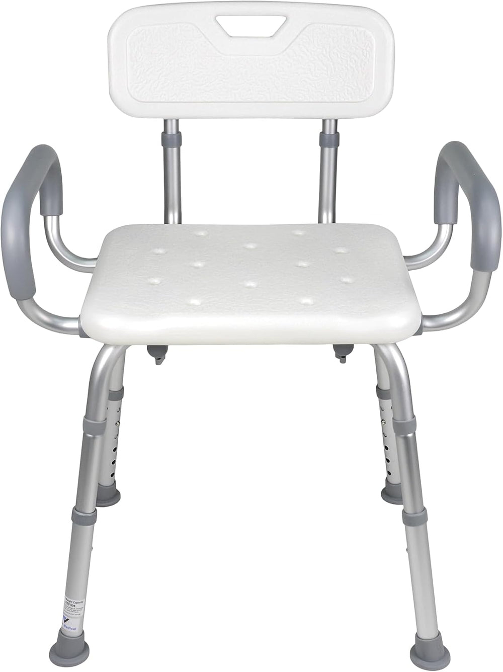 Vaunn Medical Deluxe Spa Shower Chair with Arms and Back, Bath Seat for Senio...