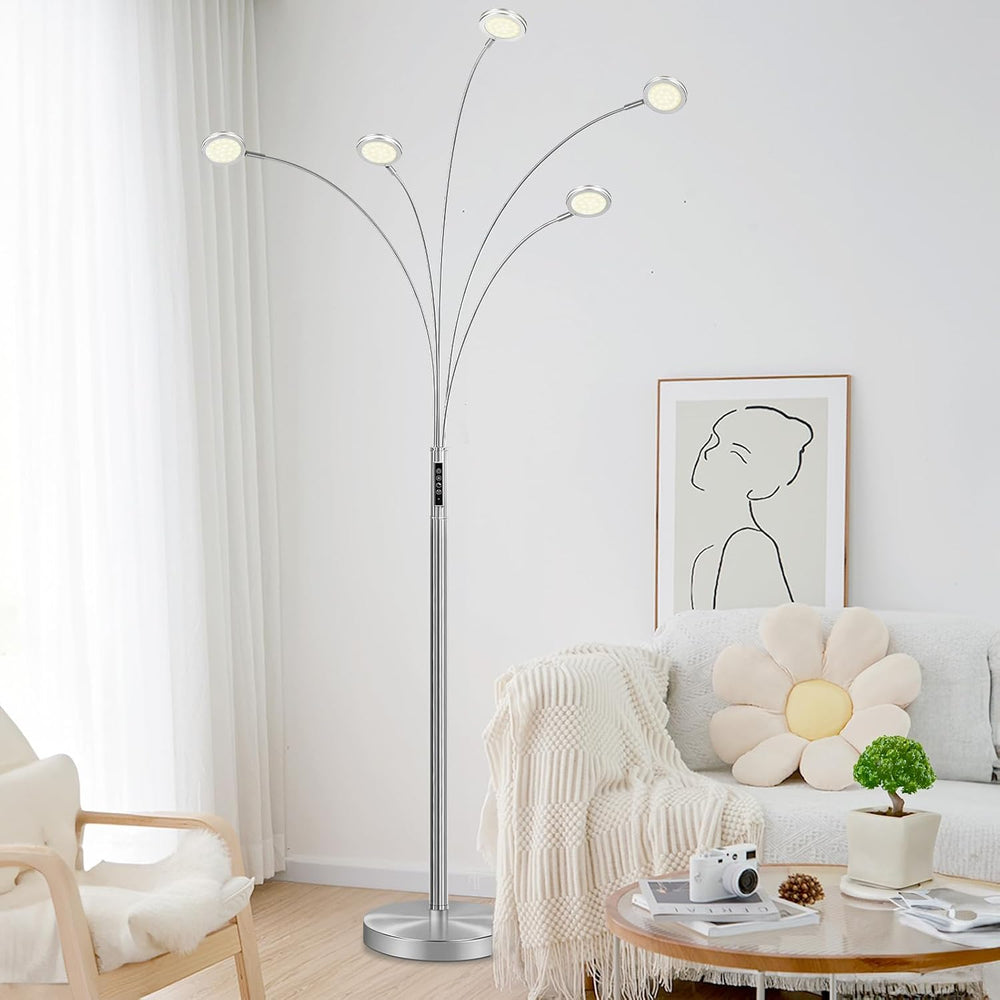 Bairth LED Arc Floor Lamp with Remote,2250LM Dimmable Floor Lamp with Timer
