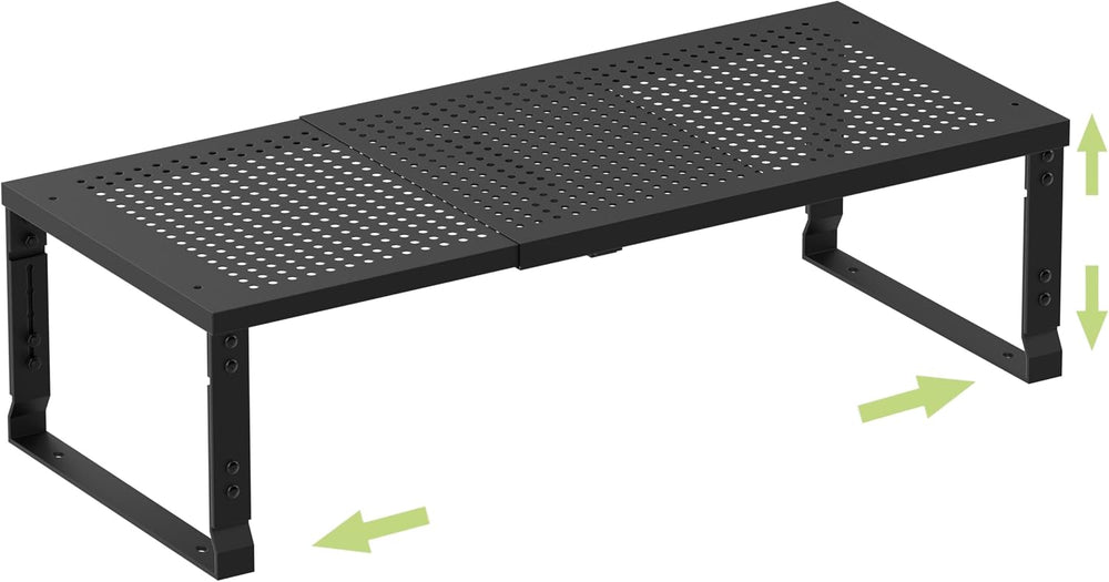 Heavy-Duty Adjustable Metal Shelf Organizer - Expandable & Stackable Pant...