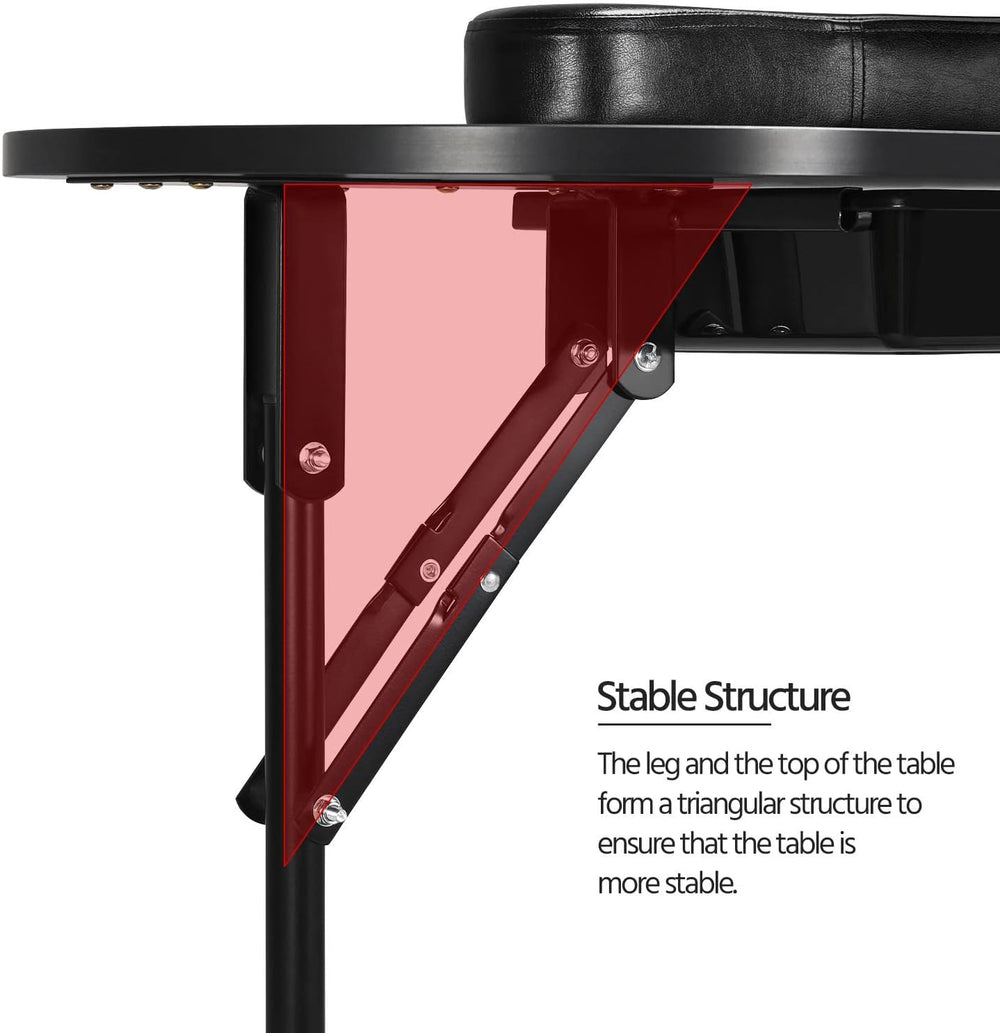 Yaheetech Portable Manicure Table Foldable Nail Desk with Drawer, Black