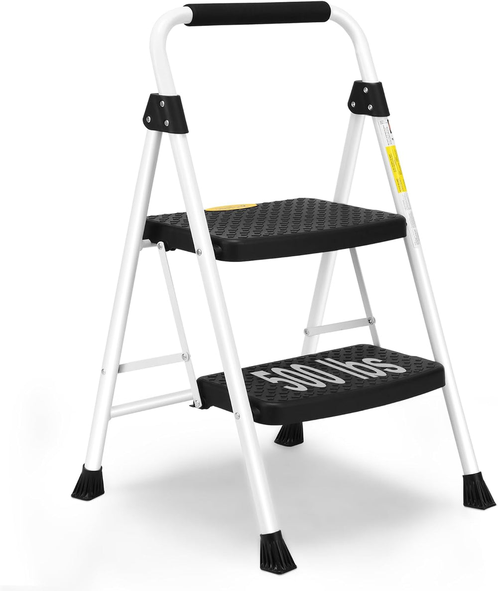 SocTone 2 Step Ladder, Step Stools for Adults, 500lbs Capacity