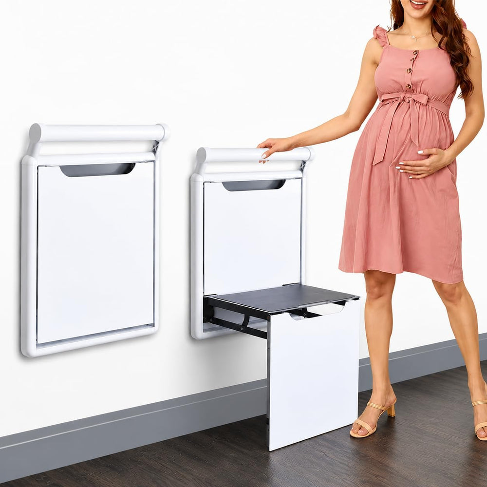 Wall Mounted Chair Shoes Shower Seat:Folding,Holder 500 LB