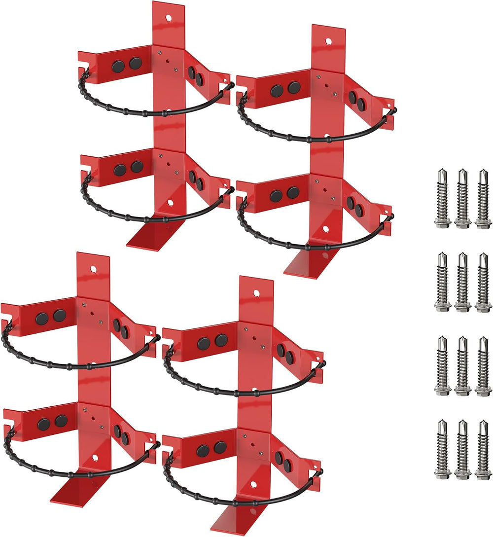 Universal Fire Extinguisher Mount Bracket, 2.5&5lb Extinguishers, 4 Pack