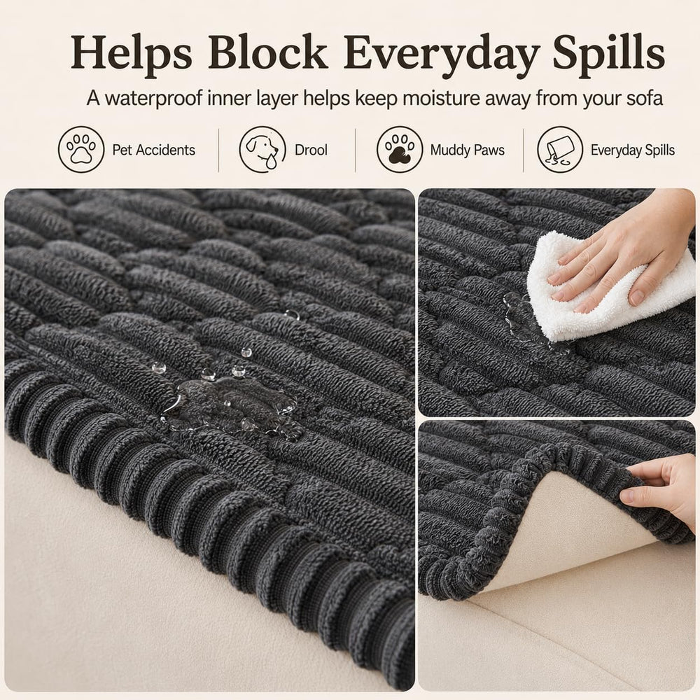 NILUOH Waterproof Dog Couch Cover, Non Slip Sofa Protector, 27.6"x27.6&q...