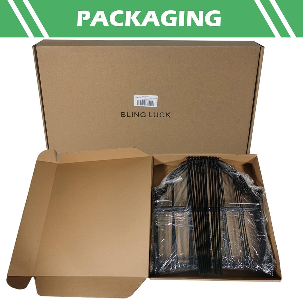 Blingluck Decorative Garden Fence, 17in(H) x 21ft(L), with Ground Stake