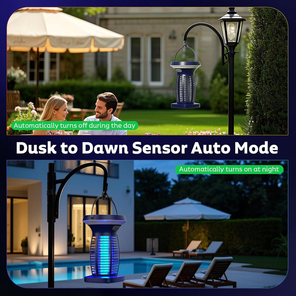 OnBeam Solar Bug Zapper Outdoor, 4200V Electric Mosquito Killer for Patio