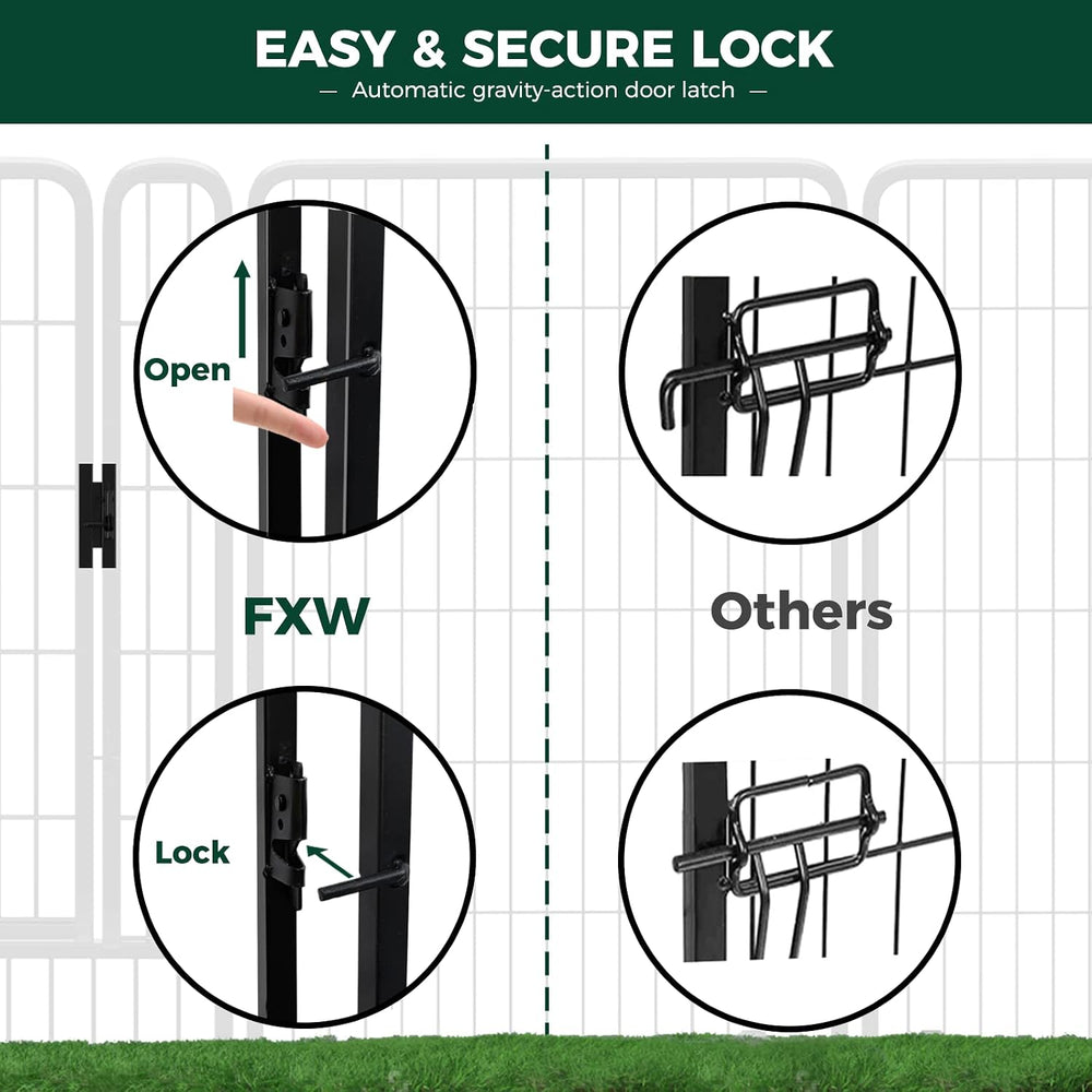 FXW Rollick Dog Playpen, Indoor, Yard & RV Camping, 40" H, 16 Panels