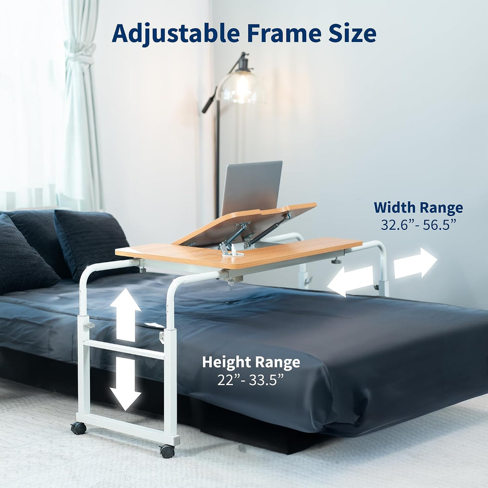 VIVO Tilting Mobile Over the Bed and Recliner Table