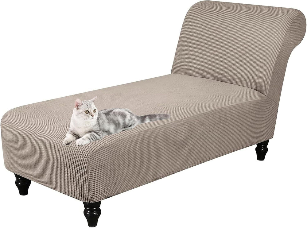 Armless Lounge Chaise Slipcover, Stretch Chase Chair Covers for Living Room C...