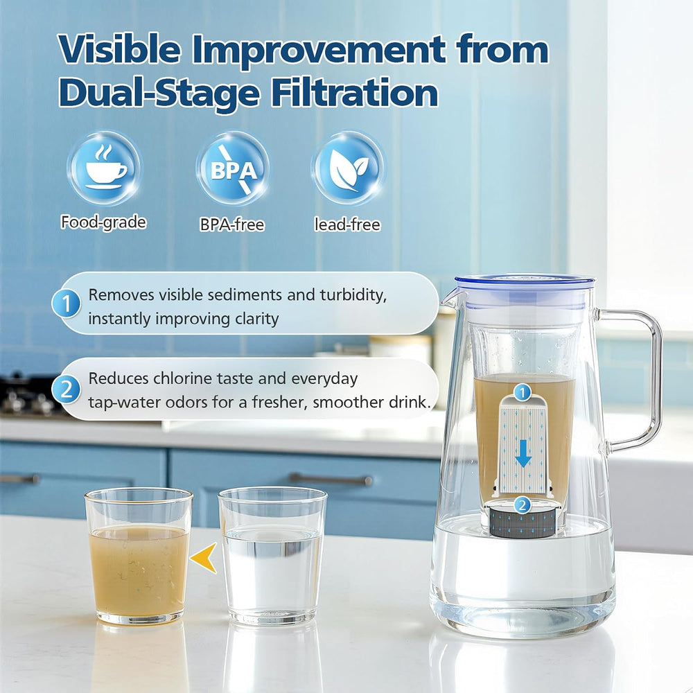 Water Pitcher Filter Replacement for LifeStraw Home, 7 Pack Water Filter