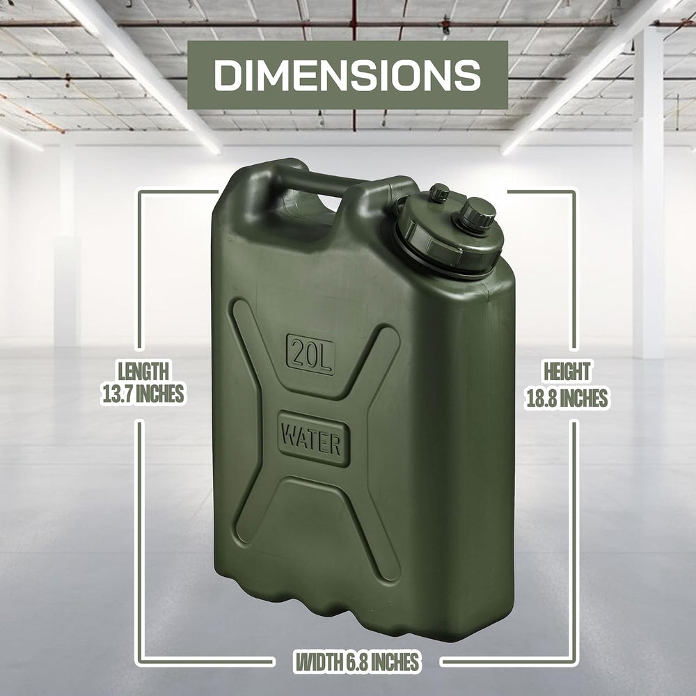 Scepter 3 Pack Portable Military Style Water Container, 5 Gallon, Green