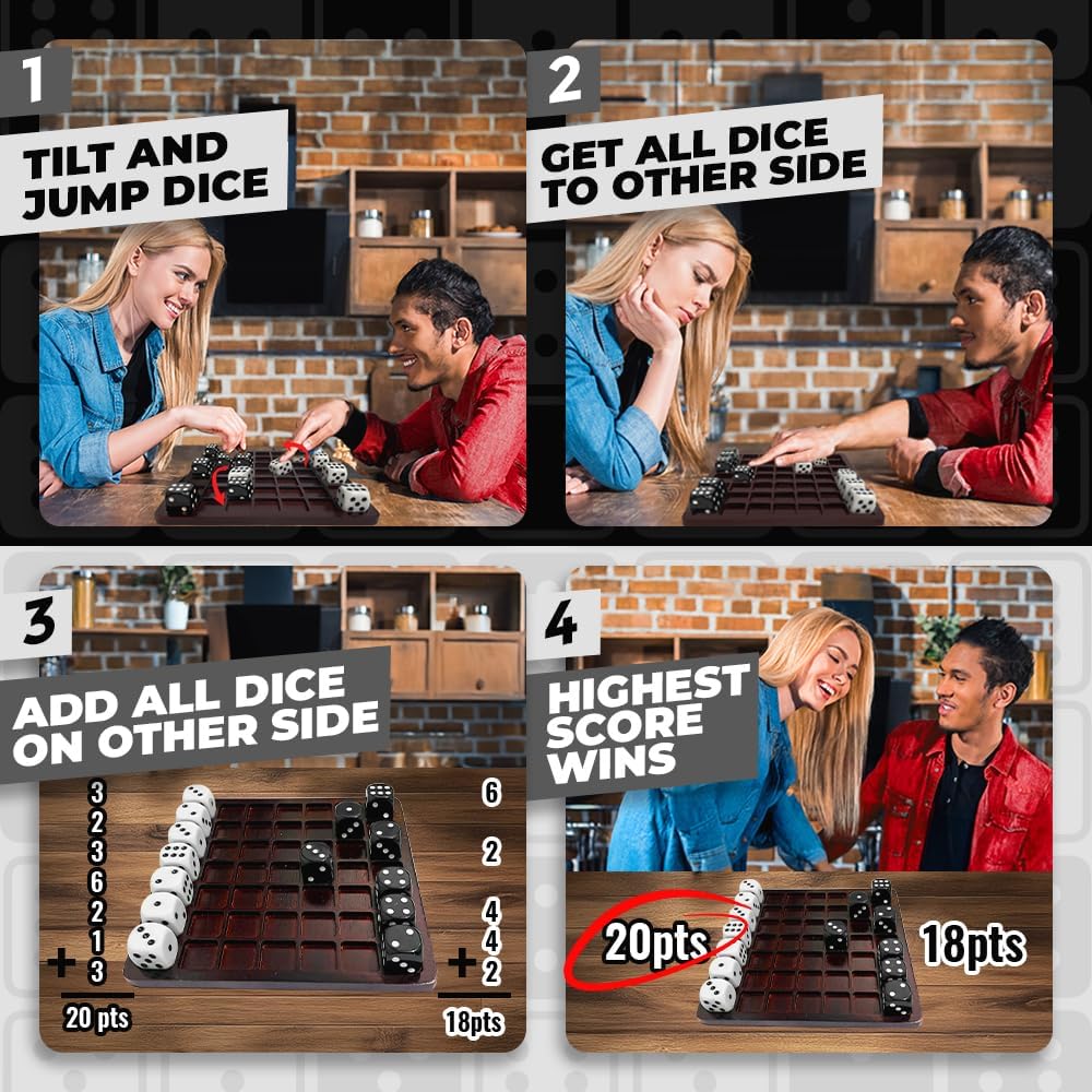 Dittle™- Dice Battle | 2 Player Dice Games for Adults | Adult Board Games for...