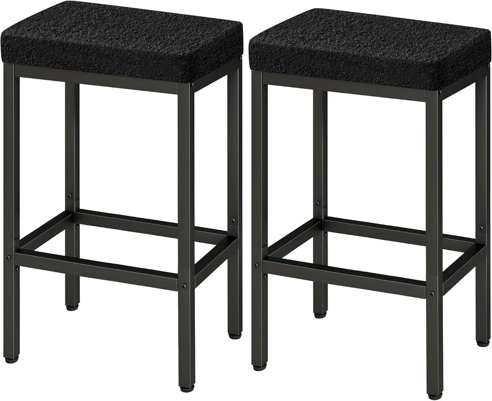 YMYNY 26 Inch Counter Height Bar Stools Set of 2, Fabric Barstools HBS514B