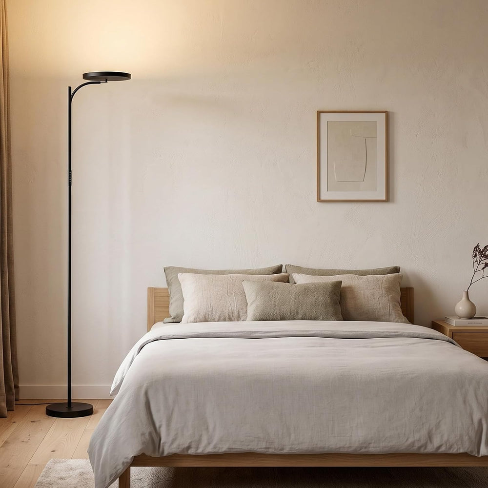 36W Bright LED Floor Lamp, Modern Stepless Dimmable Torchiere Tall Lamp