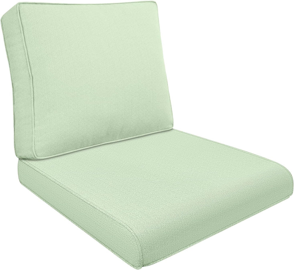 Outdoor Deep Seat Cushion Set 22x24 Inch, Water-Repellent & Fade-Resistan...