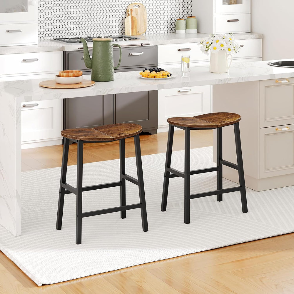 HOOBRO Bar Stools Set of 2, Counter Height Bar Stools, 23.6 Inch Barstools fo...