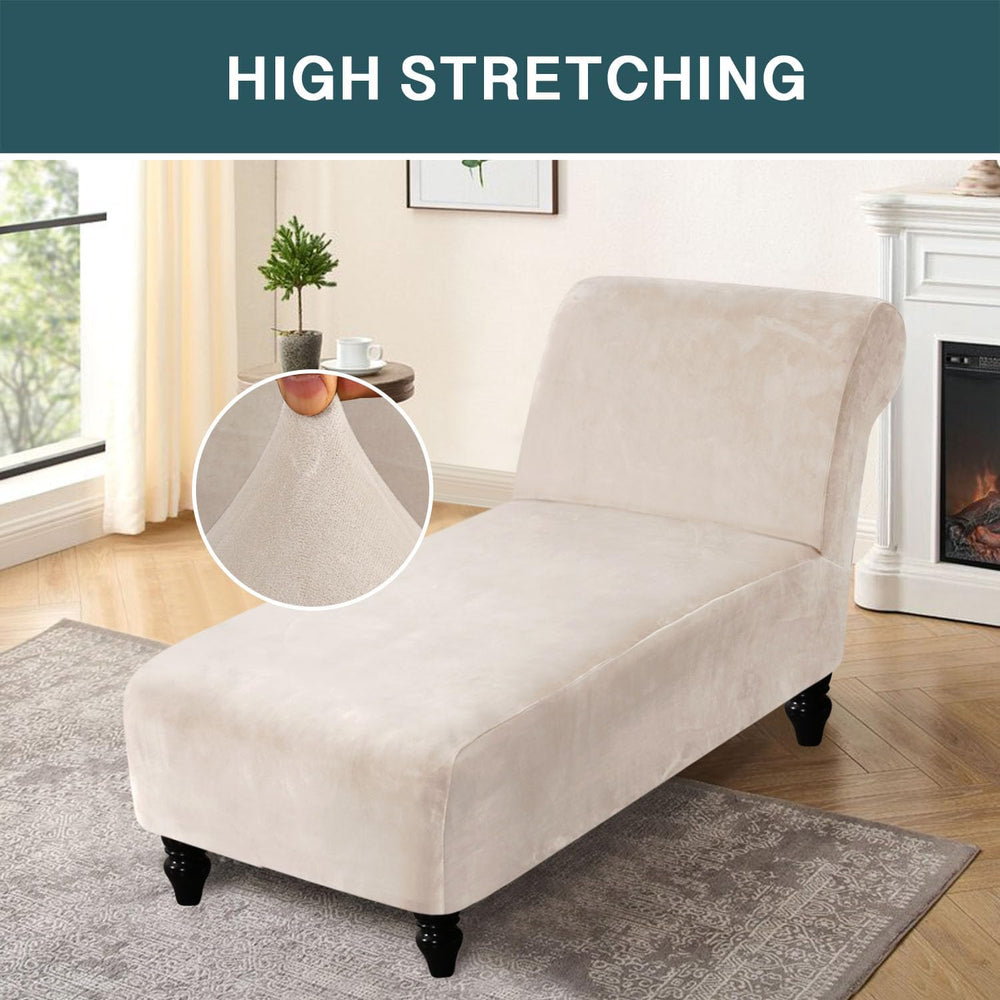 FantasDecor Chaise Lounge Velvet Luxury Covers for Living Room Indoor Stretch...