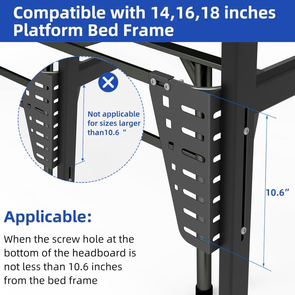 4 pcs Headboard Brackets for Metal Bed Frame