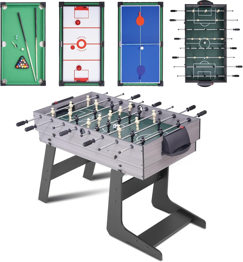 RAYKEEP 4-in-1 Foldable Multi Game Table for Home, Game Room
