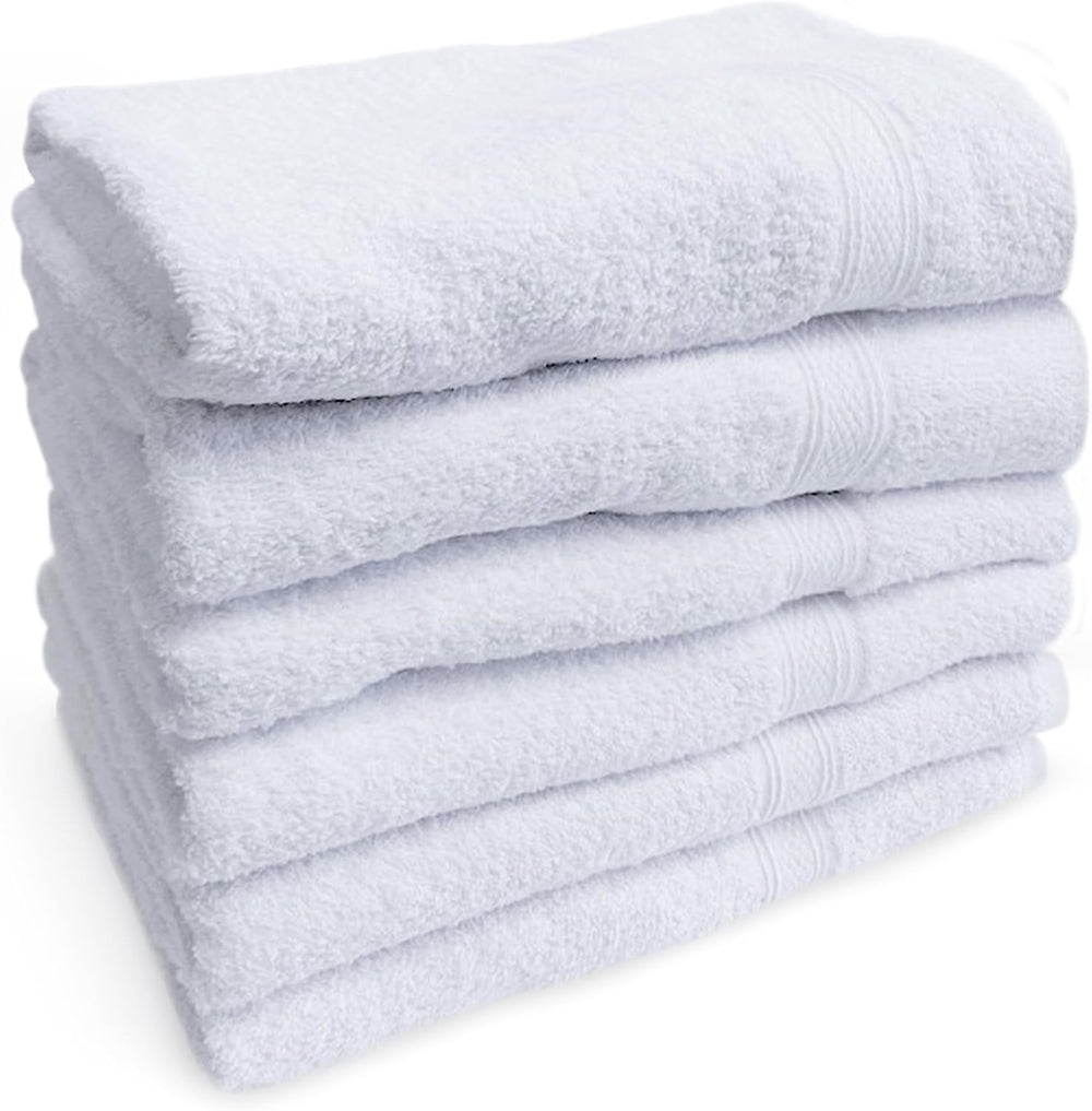 Towels N More 6 Pk 22X44 Gym Towels Hair Dry Small Bath Towel Lightweight