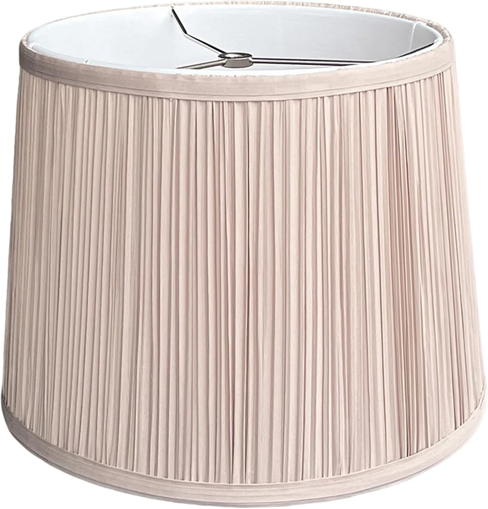 Drum lamp shades, 12" top x 14" bottom x 9.5" high Beige lamps...