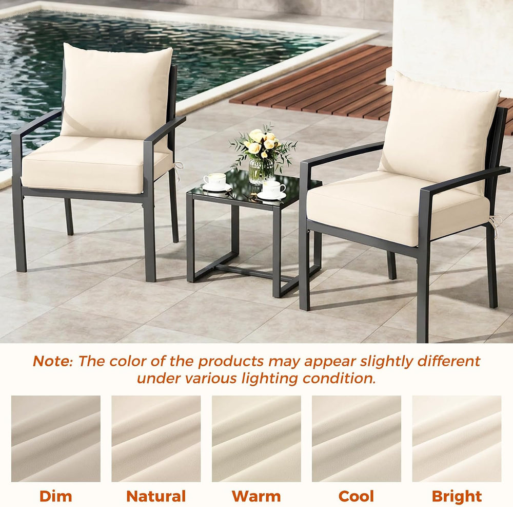 Deep Seat Patio Cushions Set of 1, 24x24x5.75 Inch, Waterproof Outdoor Chair ...