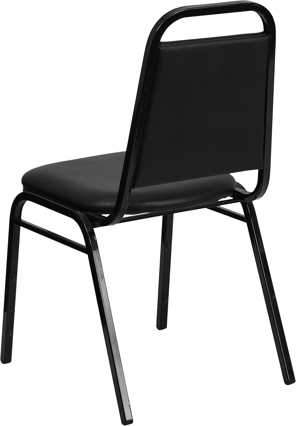 Flash Furniture Hercules Trapezoidal Back Stackable Banquet Chair, Black