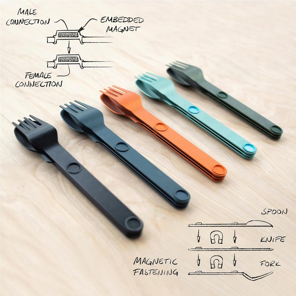 FULL WiNDSOR - MAGWARE Magnetic Travel Camping Cutlery Utensils Set