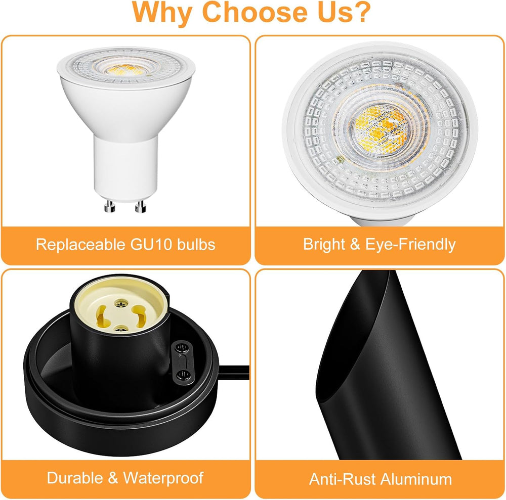 Uplighting Indoor Floor Can Lights,Spot Lights 7W 3000K GU10 LED Up Lights