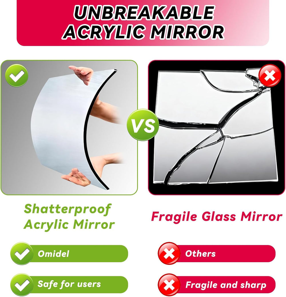 Omidel Foldable Portable Full Length Mirror for Dance, Camping & Travel