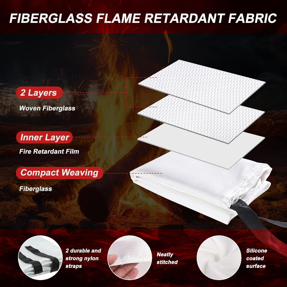 15 Pack Emergency Fire Blanket for Home and Kitchen Fire Suppression Blanket ...